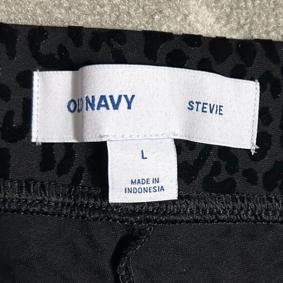 High-Waisted Stevie Black Leopard Print Pants Women's Size L - Picture 8 of 9